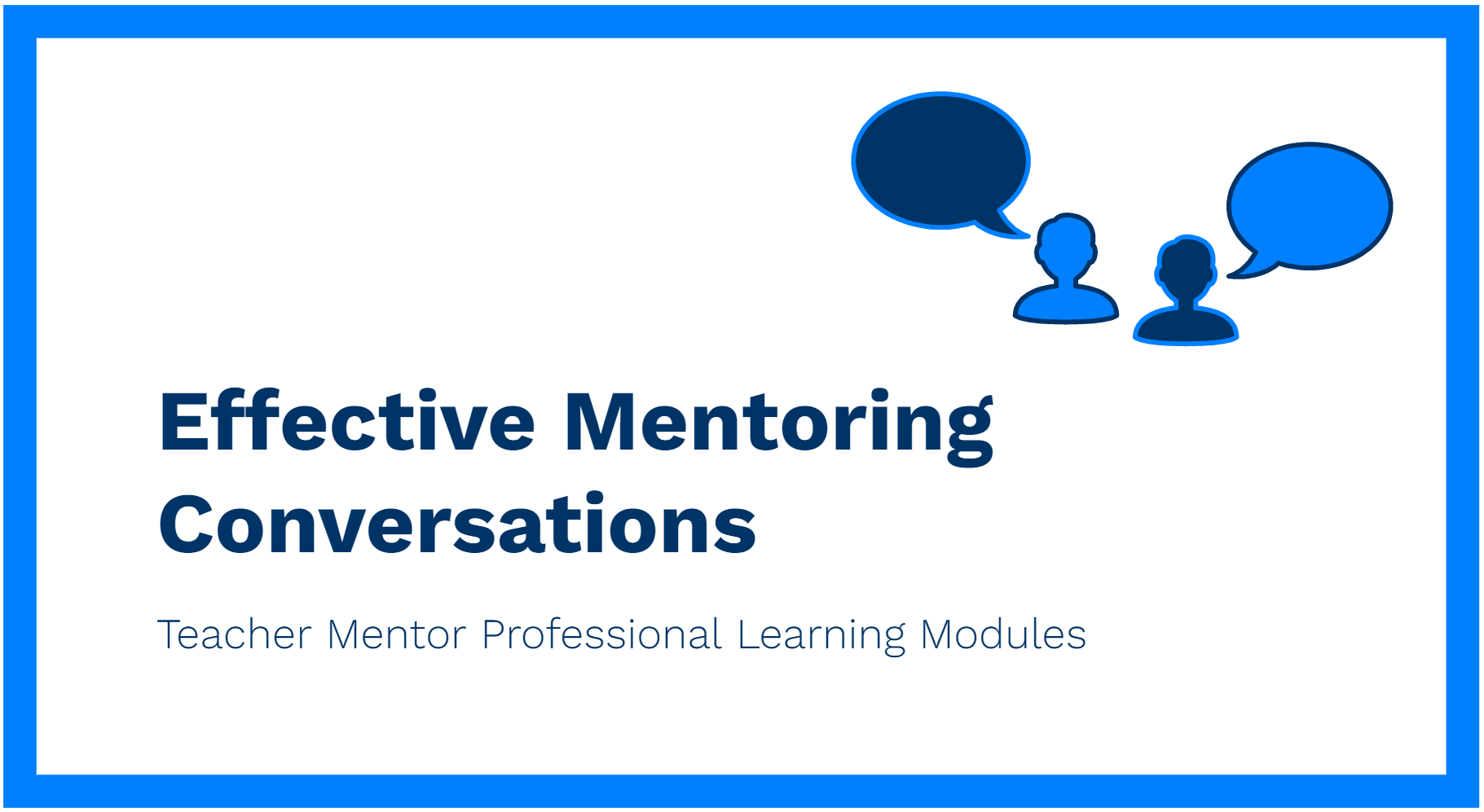 Effective Mentoring Conversations